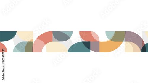 Colorful Geometric Shapes in Pattern Design.