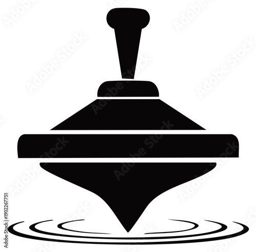 Spinning top silhouette illustration graphic design