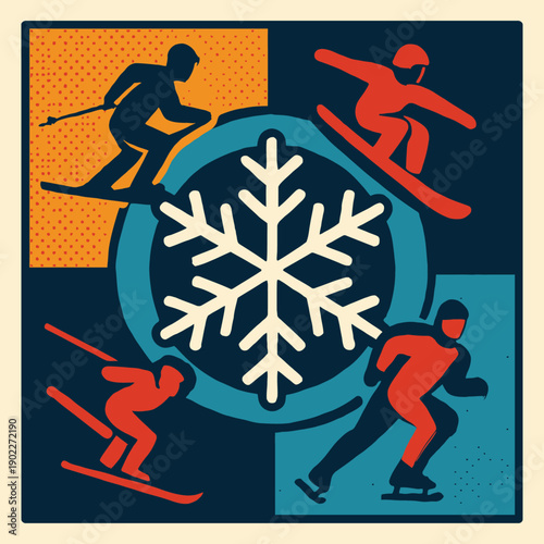Winter Sports Competition Event Illustration