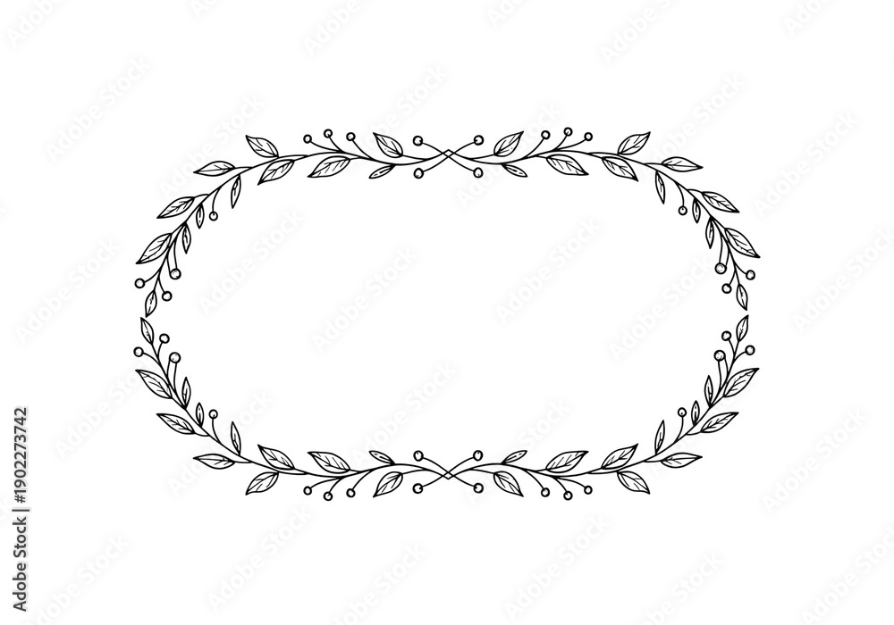 Obraz premium Elegant floral wreath design isolated on transparent background for decoration