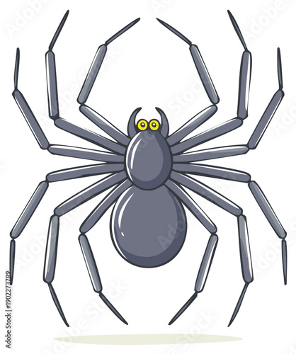 Cartoon Spider Illustration with Big Eyes