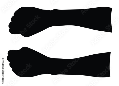 Hand drawn Hand silhouette hand gestures, positions, signs. Ideal arm, hands for illustrations, logos, icons. High quality graphics showcasing human interaction, expression vector illustration.