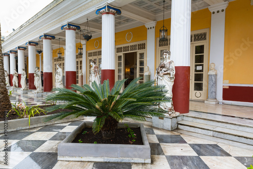 Achilleion palace in Corfu Island, Greece, built by Empress of Austria Elisabeth of Bavaria, also known as Sisi.