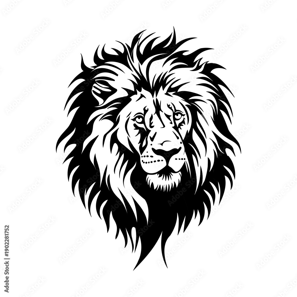 Obraz premium Majestic Lion Head Illustration