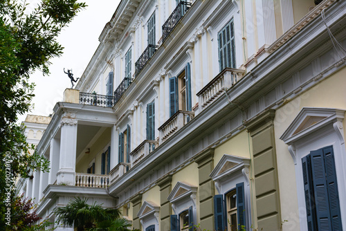 Achilleion palace in Corfu Island, Greece, built by Empress of Austria Elisabeth of Bavaria, also known as Sisi.