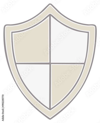 Minimalist shield icon with quartered design symbol of protection security and defense Free Download Minimalist shield icon with quartered design symbol of protection security and defense - GFXLoad