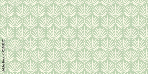 Elegant green and white floral pattern design for wallpaper and fabric