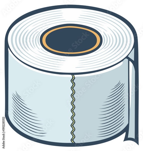 Cartoon Toilet Paper Roll