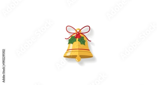 christmas bells with ribbon