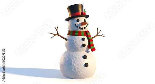 snowman on white