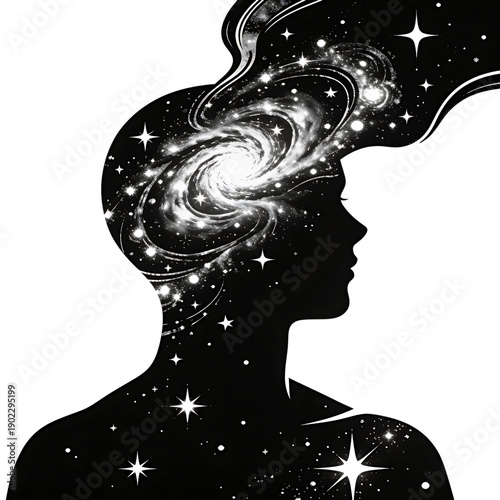 silhouette of a woman in profile