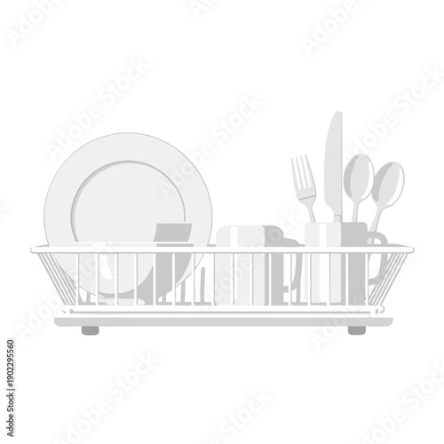 Clean Dishes in Dish Rack