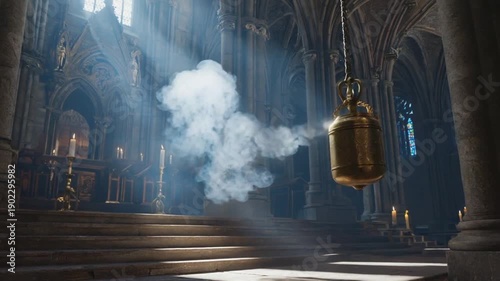 Botafumeiro in a church.