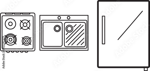 Elevated view of a kitchen setting showcasing the essential elements for culinary tasks.