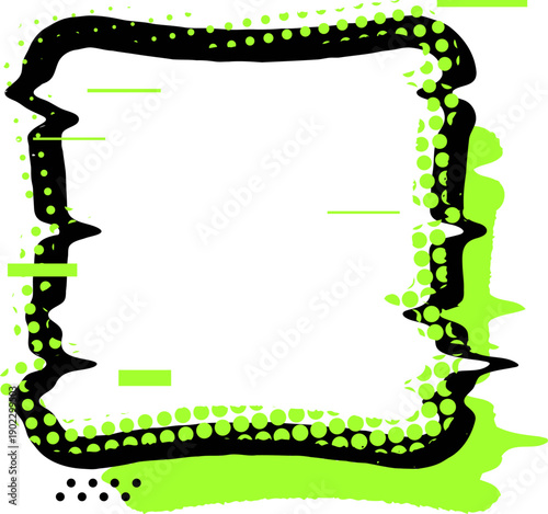 Halftone Distorted Square