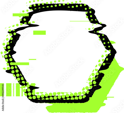 Halftone Distorted Frame