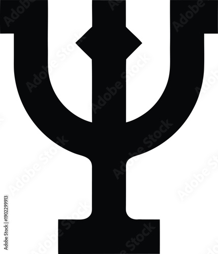 quantum bit qubit symbol silhouette vector illustration on transparent background