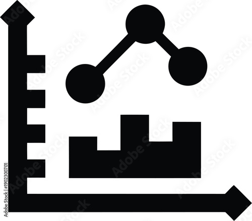machine learning model graph silhouette vector illustration on transparent background