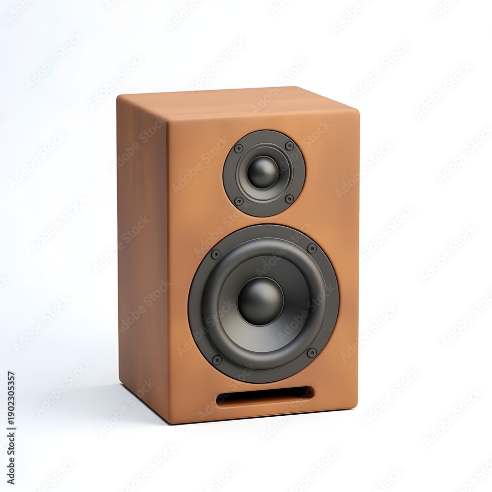 Fototapeta premium minimalist 3D speaker icon white background