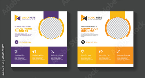 Creative Digital Strategy and Branding Template, Professional Online Marketing Services Flyer, instagram post, LinkedIn Post