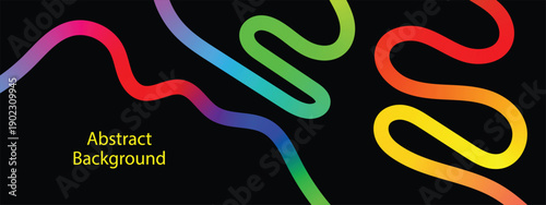 Colorful curved gradient line. Creative color childish minimalist style. background pattern for children.
