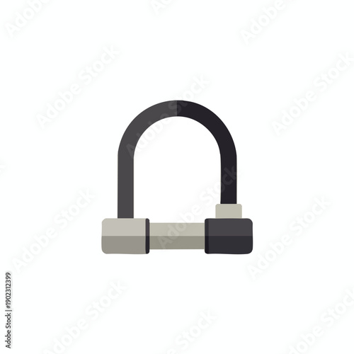 U Shaped Lock on White Background