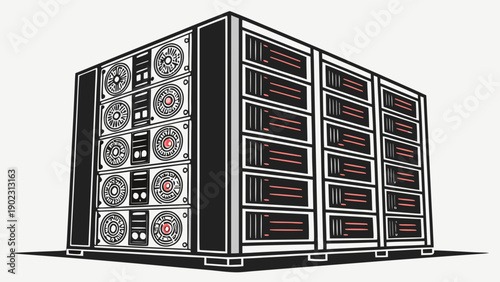 Server Rack Illustration