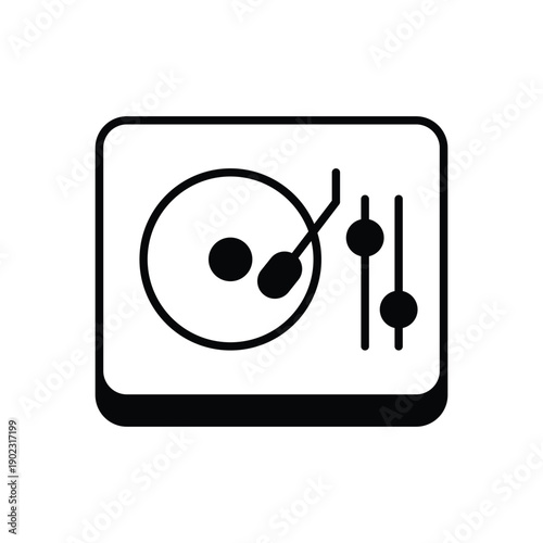 DJ Turntable vector icon
