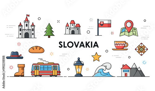 Colorful symbols of slovakia: castles, traditions, and nature