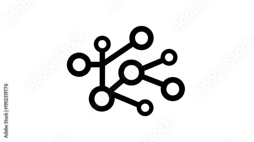 A vector illustration showing scissors cutting numbers and percent signs inside a connected network symbol representing business, technology, and digital communication