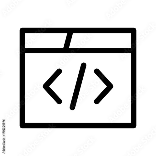 Coding Icon Vector Symbol Design Illustration