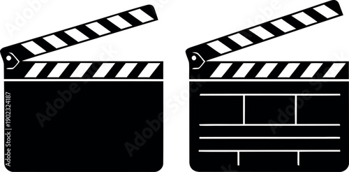 Clapperboard Icon Set for Filmmaking