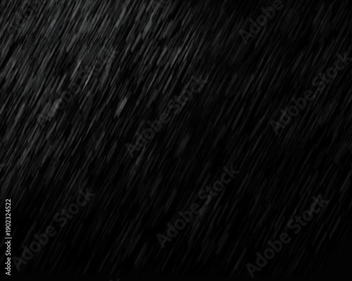 Photography Dynamic diagonal rain drops overlay with fast streaking lines across dark backgr