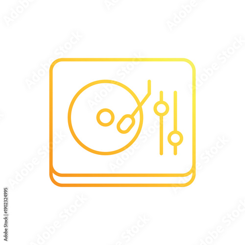 DJ Turntable vector icon