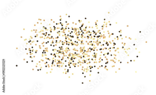 Gold glitter dots on white ...
