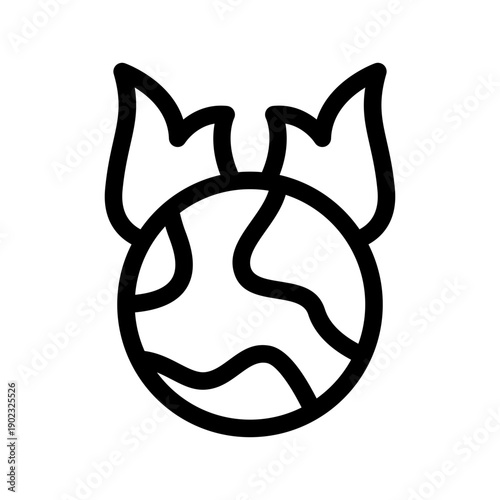 Global Warming Icon Vector Symbol Design Illustration