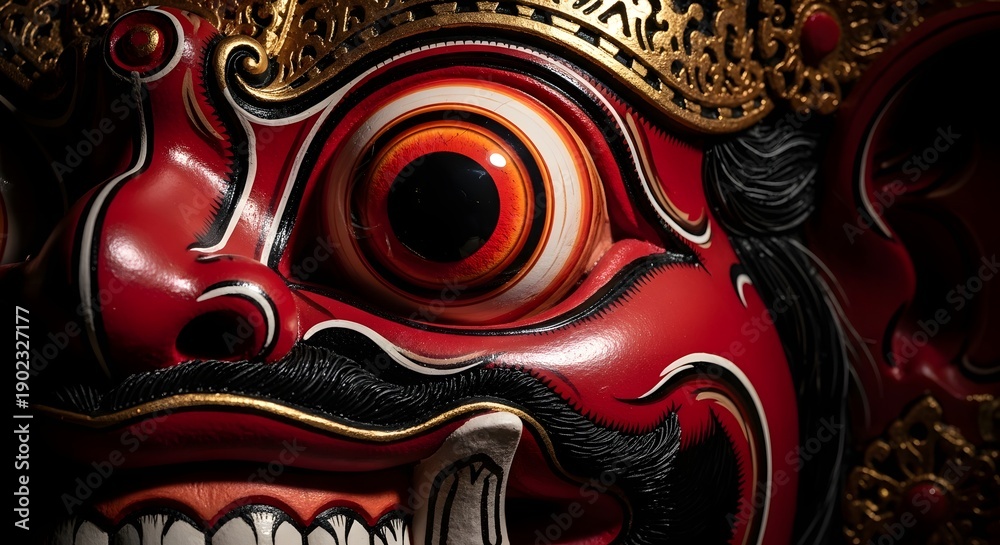 Fototapeta premium Traditional Demon Statue for Ngrupuk Ritual in Bali.