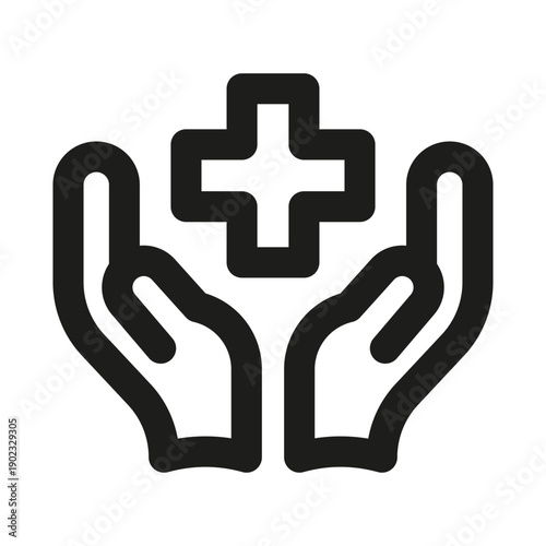Health Care Professional Modern Line Icon. Minimal and unique medical symbol representing healthcare services patient treatment wellness and medical support