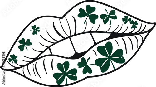 St Patrick's Day Lip Shamrock SVG Bundle