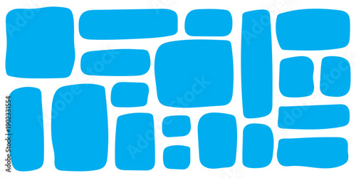 Shape wavy rectangle and organic frame abstract with blob irregular box. Splash wave vector and liquid form fluid with hand water design. Line shape drawn and element organic geometric