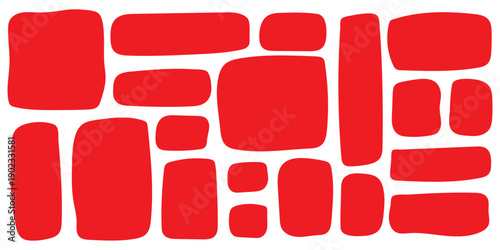 Set of blob shapes color. Asymmetric Bubble Boxes. Abstract freeform notes