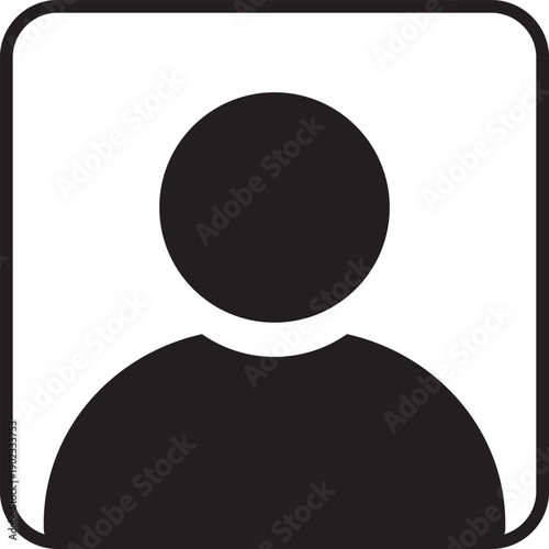 Social network default profile picture avatar icon isolated vector illustration
