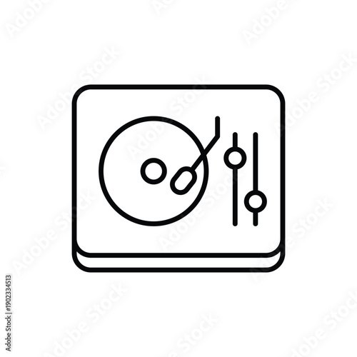 DJ Turntable vector icon
