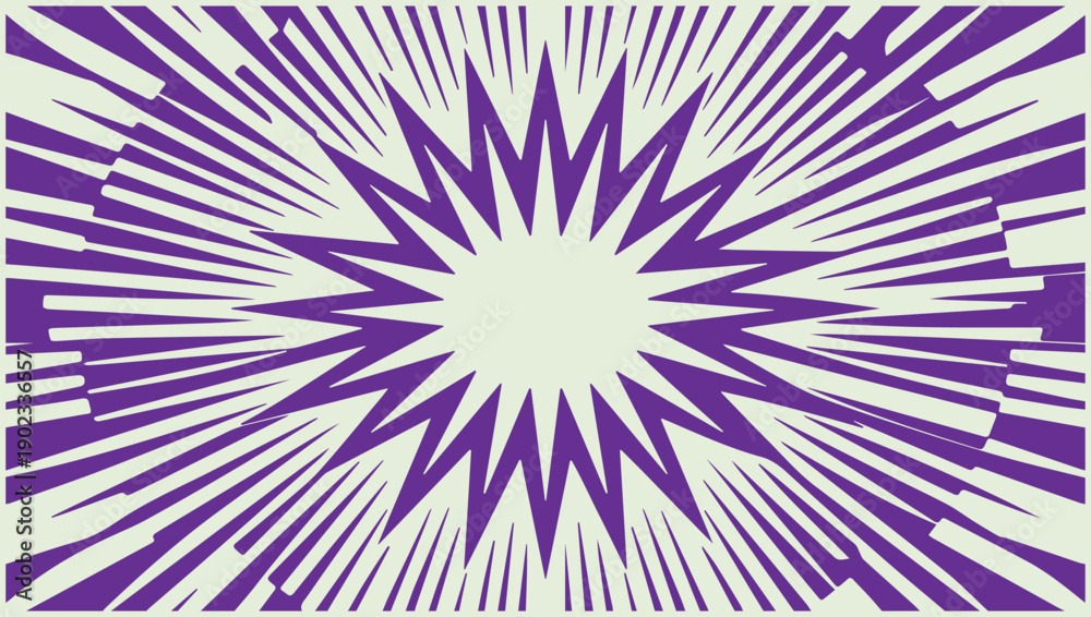 Obraz premium Abstract purple and white radial burst pattern with sharp angular shapes
