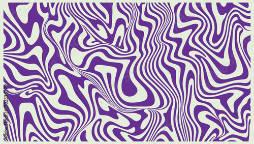 Abstract swirling pattern with contrasting purple and white colors optical illusion