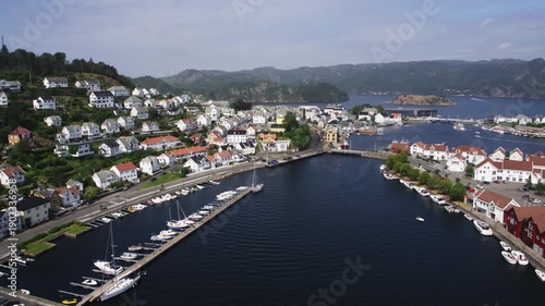 The Norwegian town of Farsund during summer