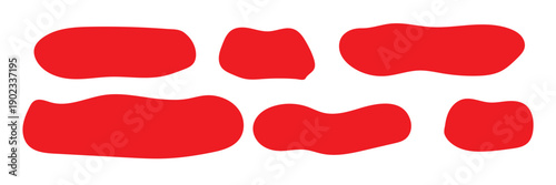 Set of blob shapes color. Asymmetric Bubble Boxes. Abstract freeform notes