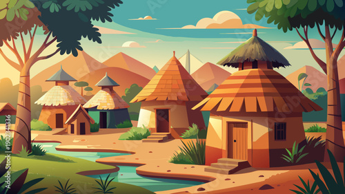 Very beautiful traditional mud and clay houses of the Tata Somba people, representing ancestral architecture and cultural resilience in northern Benin and Togo.