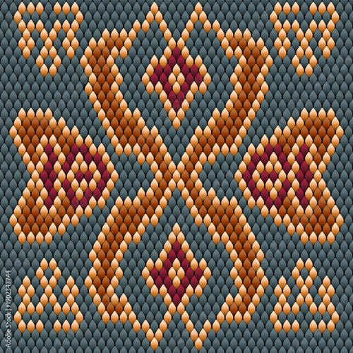  Ornament  seamless  is made in bright, juicy, perfectly matching colors. Ornament, mosaic, ethnic, folk pattern.