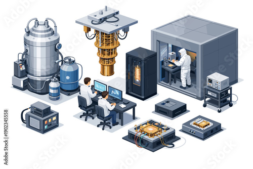 Advanced laboratory equipment for quantum computing research and development